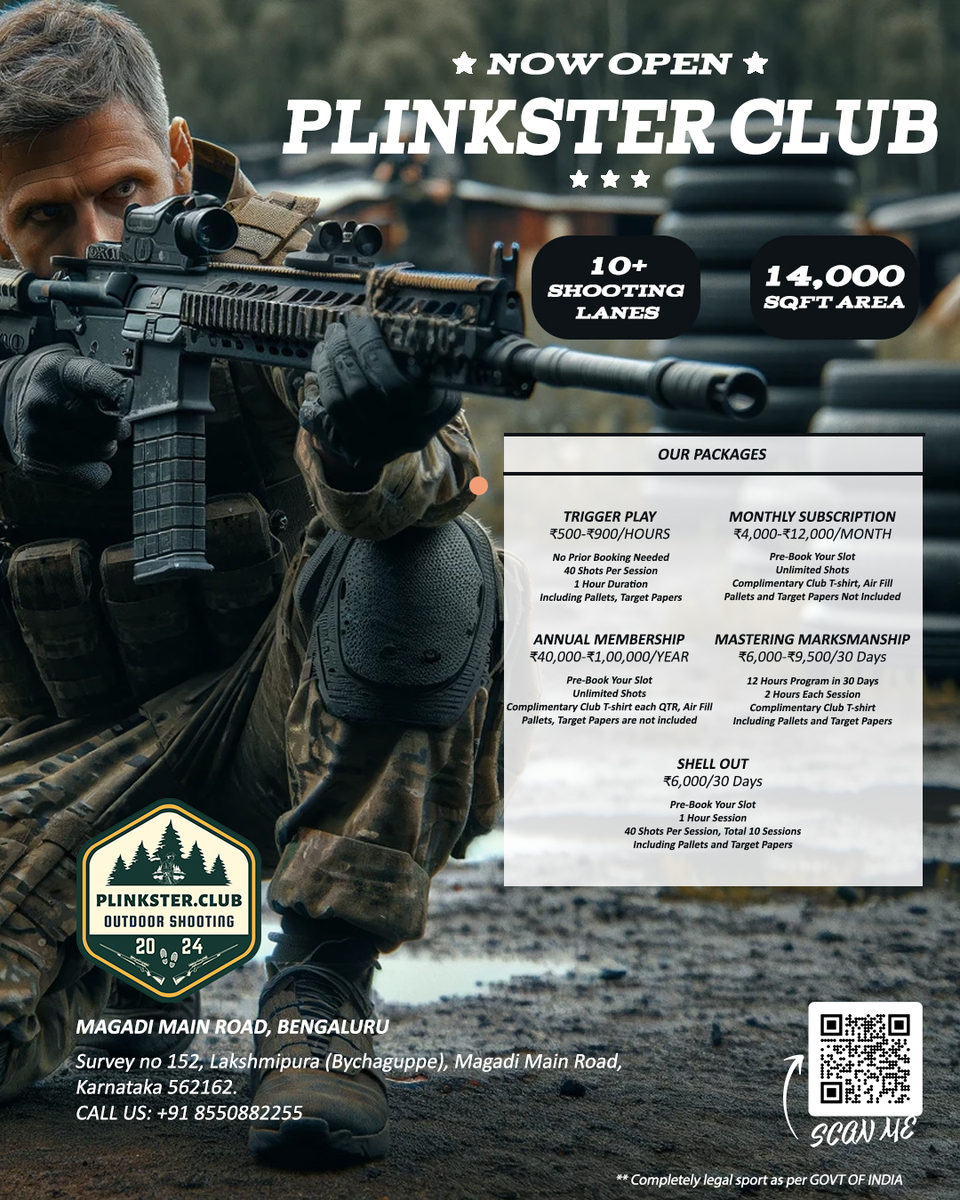 🎯 Become a member today and unlock the door to elite training sessions, thrilling competitions, and a vibrant community of shooting enthusiasts. From beginners to experts, our club offers a dynamic platform to refine your skills, share experiences, and celebrate your passion for precision. Don't just aim, soar with us! 💥 Call Us +91 8550882255 #EliteShooters #JoinTheBest #ShootToThrill #PlinksterClub #GrandOpening #OutdoorShooting #AdventureAwaits